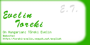 evelin toreki business card