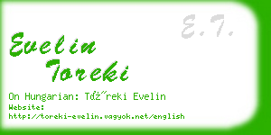 evelin toreki business card